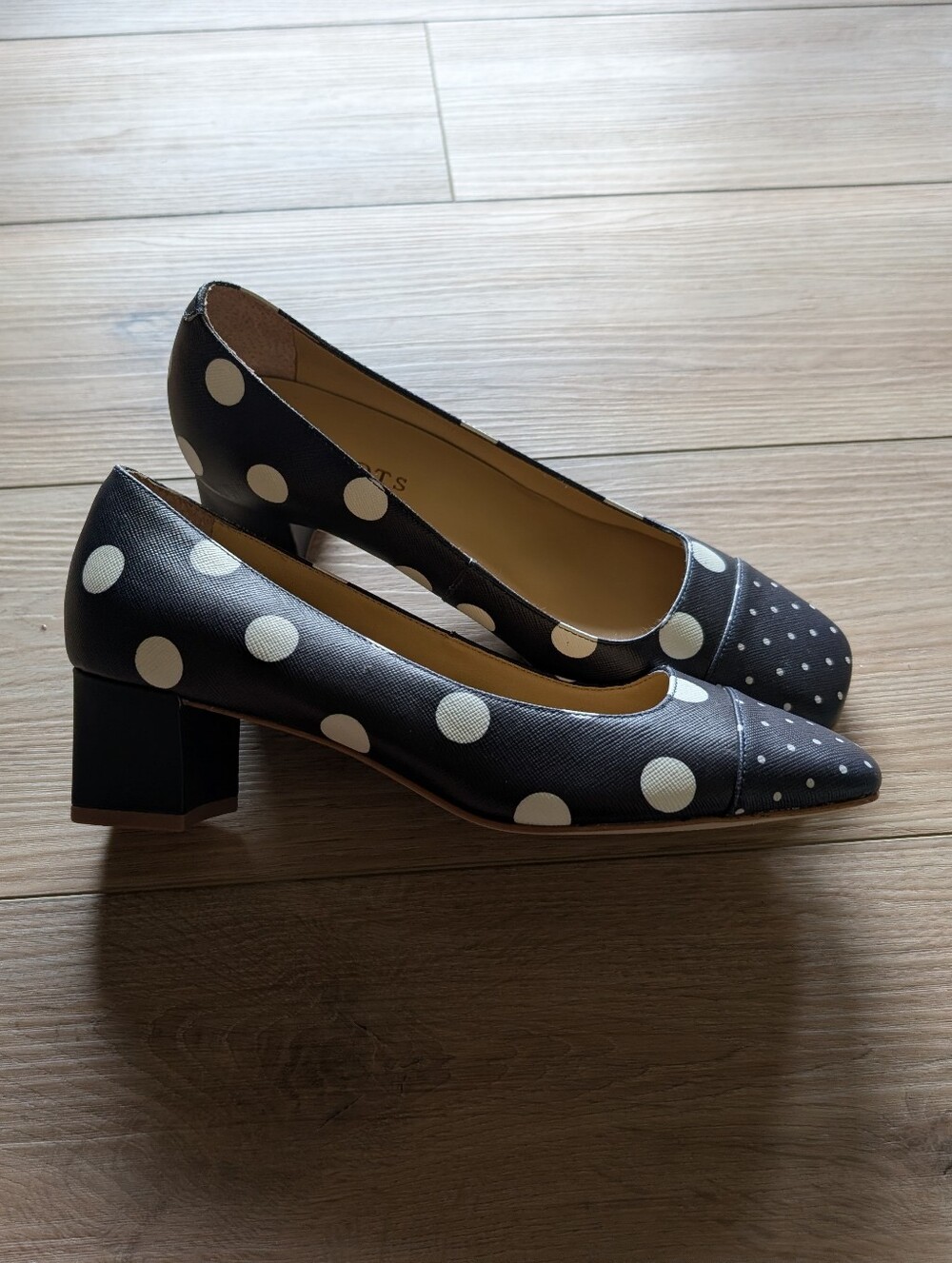 Talbots Claire Square Toe Polka Dot Heels